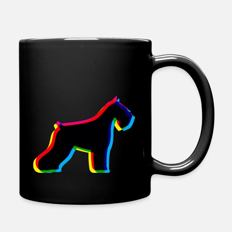 CMYK Schnauzer - Tasse einfarbig - Schwarz