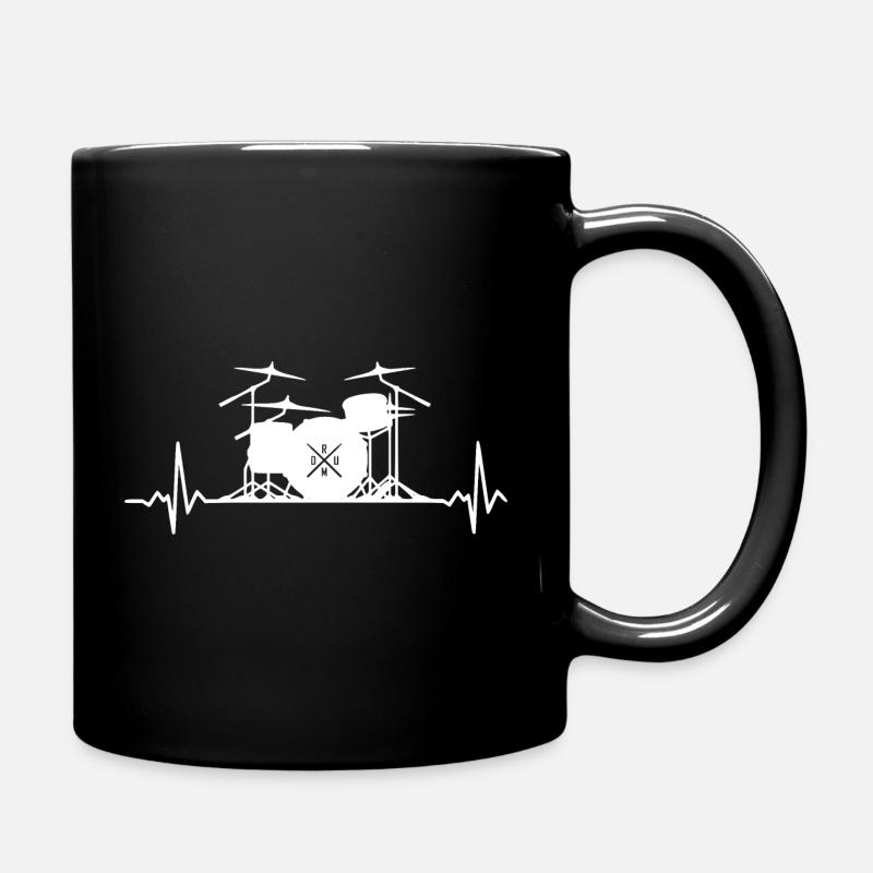 Batteur - Drums Heartbeat - Mug uni - noir