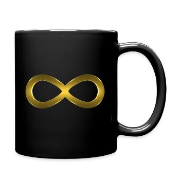unendlich Unendlichkeit - Tasse einfarbig - Schwarz - Rechts
