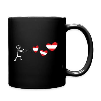 wien österreich salzburg österreicher austria love - Tasse einfarbig - Schwarz - Rechts