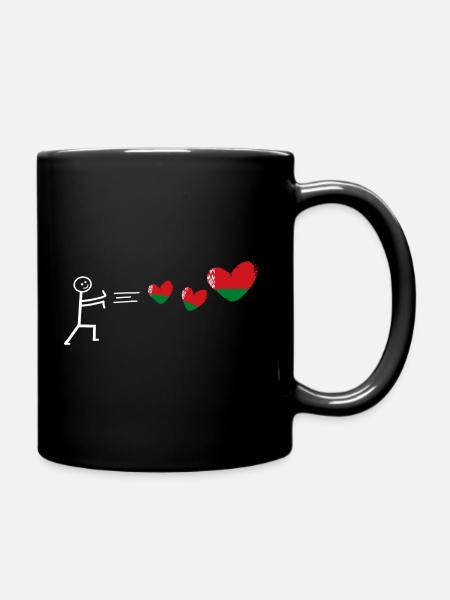 weißrussland belarus belarusian flag fahne minsk - Tasse einfarbig - Schwarz