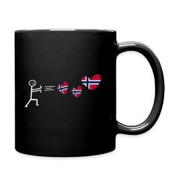 norwegen oslo love norwegisch norway norweger - Tasse einfarbig - Schwarz - Rechts