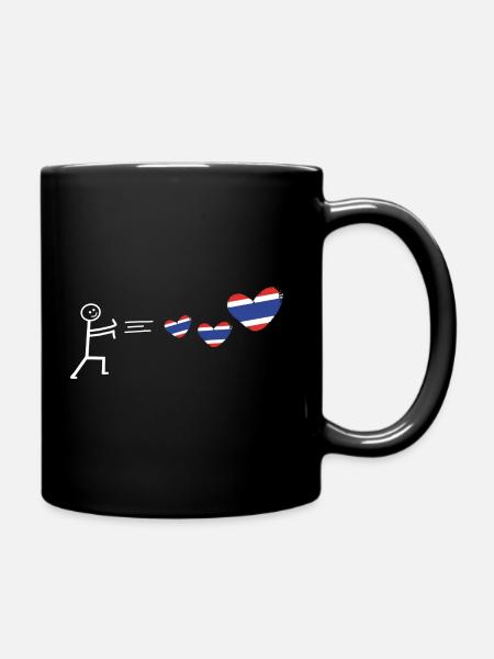 thailand thai love bangkok baht thailand flagge - Tasse einfarbig - Schwarz