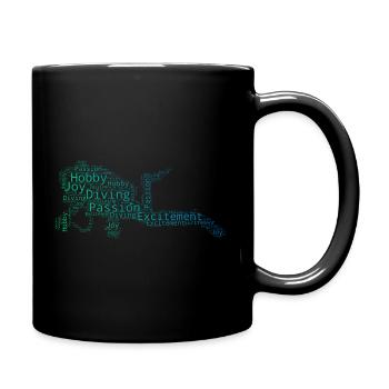 Scuba Tauchen Tauchen Scuba Taucher Diving - Tasse einfarbig - Schwarz - Rechts