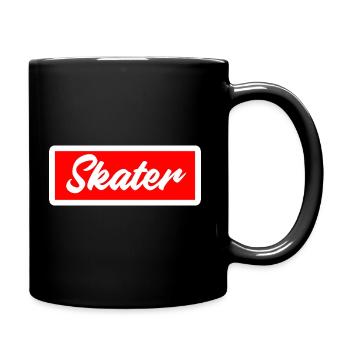 skater skate skating skates shirt cap sticker roll - Full Colour Mug - black - Right