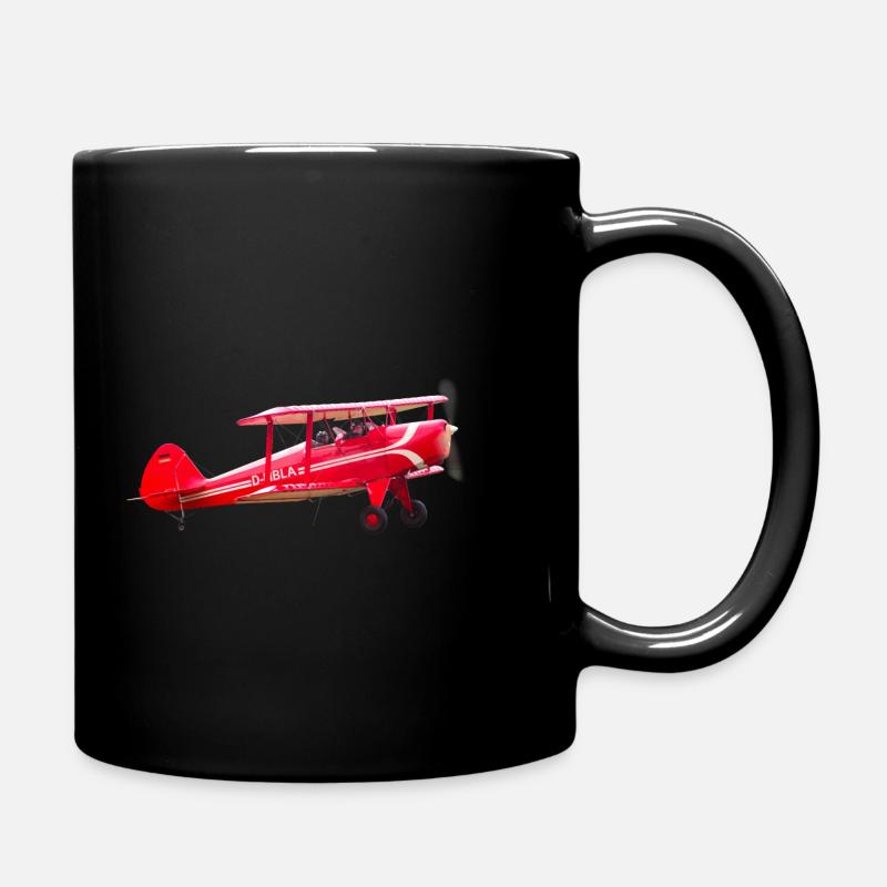 Biplane - Full Colour Mug - black