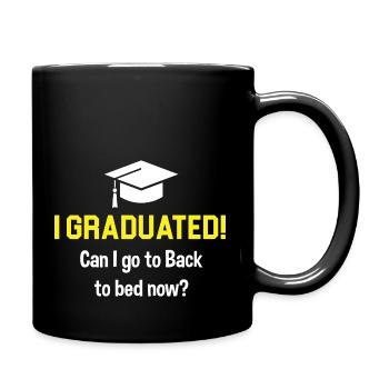 Can I go to Bed Now 2022 Graduate Graduation - Full Colour Mug - black - Right