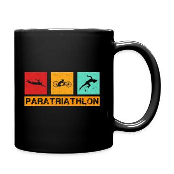 Athlètes de triathlon paratriathlon handicapés - Mug uni - noir - Droite