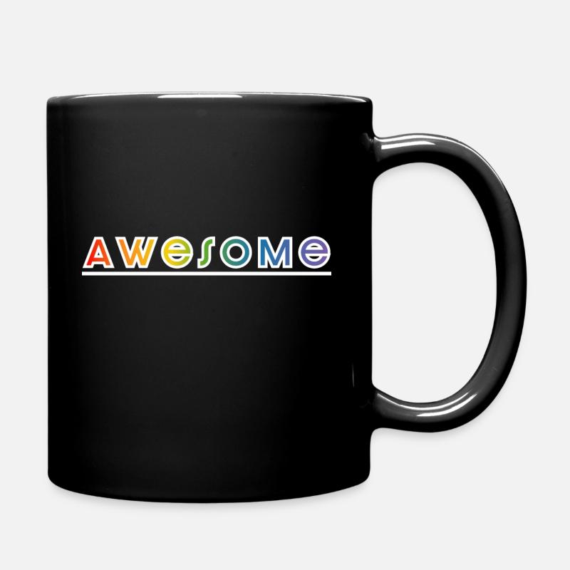 awesome regenbogen black shirt - Tasse einfarbig - Schwarz