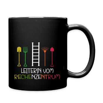 Leiterin vom Rechenzentrum Gartenoutfit Shirt - Tasse einfarbig - Schwarz - Rechts