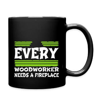 plombier menuisier arboriculteur charpentier blague - Mug uni - noir - Droite