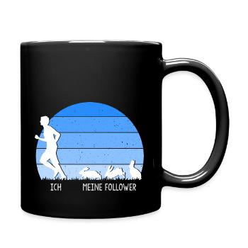 Ich Meine Follower Kaninchen Hasen Häschen Hase - Tasse einfarbig - Schwarz - Rechts