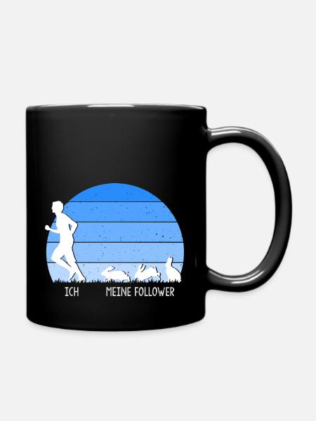 Ich Meine Follower Kaninchen Hasen Häschen Hase - Tasse einfarbig - Schwarz