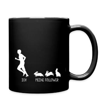 Ich Meine Follower Kaninchen Hasen Häschen Hase - Tasse einfarbig - Schwarz - Rechts
