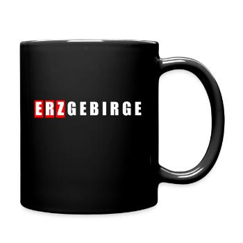 Erzgebirge meine Heimat - Tasse einfarbig - Schwarz - Rechts
