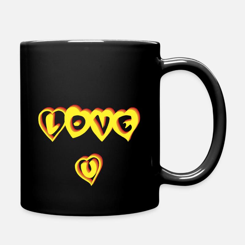 LIEBE U - Tasse einfarbig - Schwarz