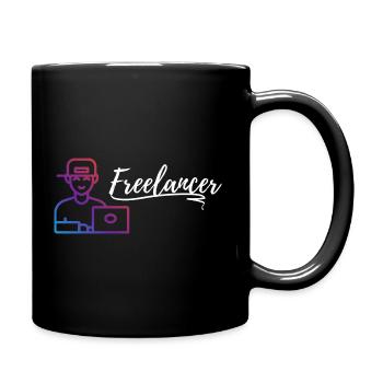 FREELANCER | ONLINE BUSINESS | WORK FROM HOME - Full Colour Mug - black - Right