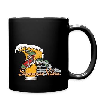 Bière Été Surf Wave Skeleton - Mug uni - noir - Droite