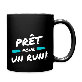 Prêt pour un run cadeau course a pied - Mug uni - noir - Droite