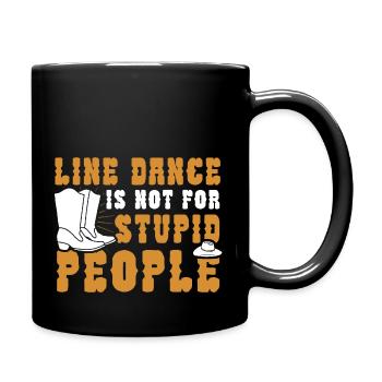 Line Dance Tänzer Westernstiefel Cowboy Western Ta - Tasse einfarbig - Schwarz - Rechts