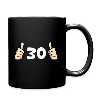 30th birthday 30 years anniversary - Full Colour Mug - black - Right