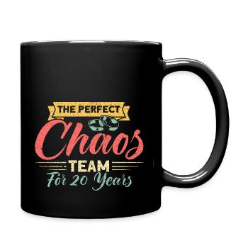 20th Wedding Anniversary Couple Design 20 Years of Marriage - Full Colour Mug - black - Right