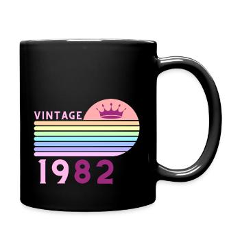 Anniversaire 40 ans vintage 1982 femme rose violet - Mug uni - noir - Droite