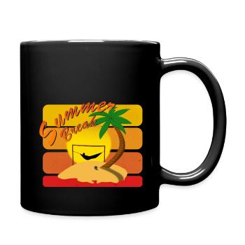 SummerBreak - Tasse einfarbig - Schwarz - Rechts