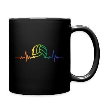volley ball electroencephalogram Design for a - Full Colour Mug - black - Right