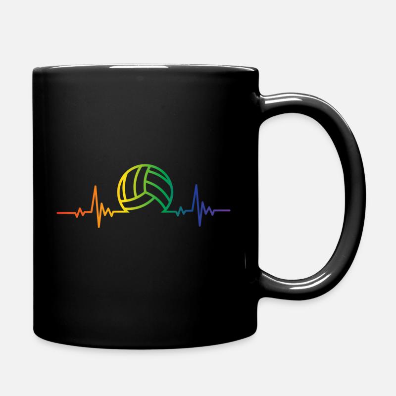 volley ball electroencephalogram Design for a - Tasse einfarbig - Schwarz