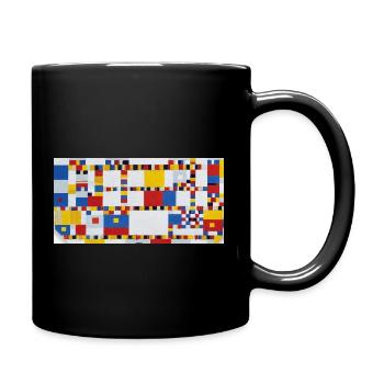 Mondriaan Victory Boogie Woogie - Tasse einfarbig - Schwarz - Rechts