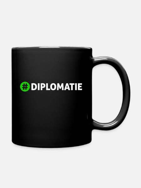 Diplomatie - Tasse einfarbig - Schwarz