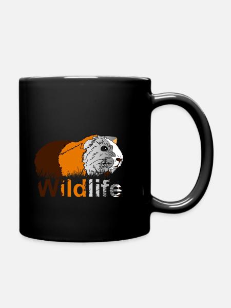 Line Art Hamster Wildlife Tier - Tasse einfarbig - Schwarz