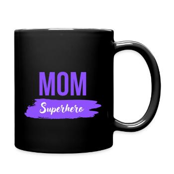 Maman Super-héroïne - Mug uni - noir - Droite