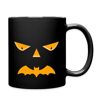 Pumpkin Face - Full Colour Mug - black - Right