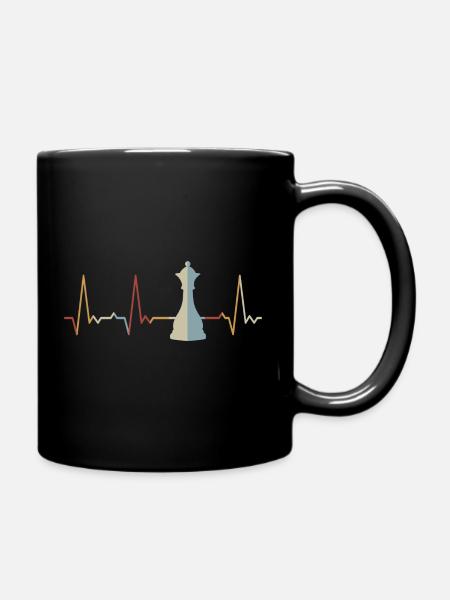 Heartbeat Queen Chess - Mug uni - noir