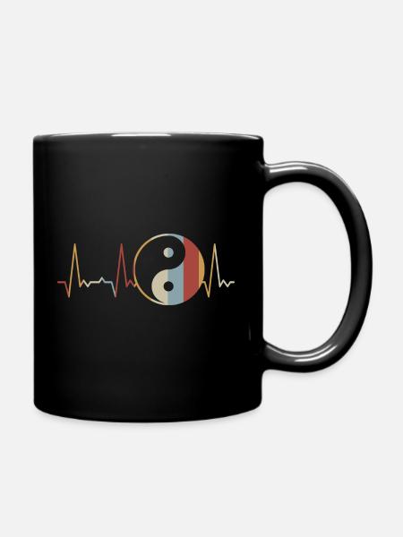 Battement de cœur Yin Yang - Mug uni - noir