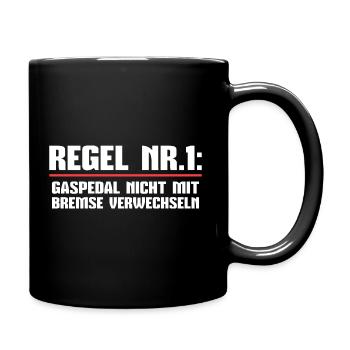 Fahrschullehrer Geschenk Fahrschule Fahrlehrer - Tasse einfarbig - Schwarz - Rechts