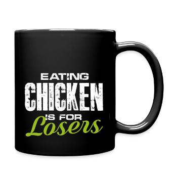 manger du poulet est pour les perdants Design - Mug uni - noir - Droite
