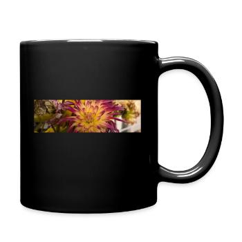 Blume Dahlie - Tasse einfarbig - Schwarz - Rechts