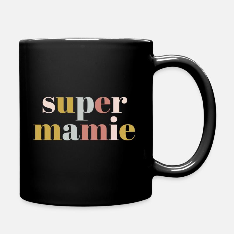 Super mamie multicolor - Mug uni - noir