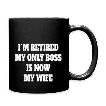 Pensioner Grandpa Retirement Dad Grandma Start of retirement - Full Colour Mug - black - Right