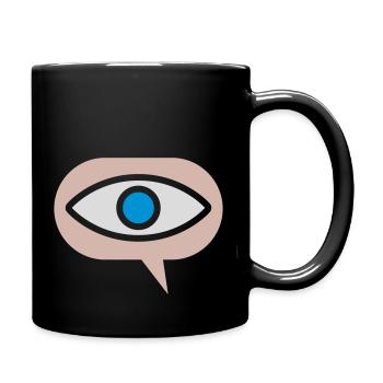 Icône visuelle Voir Oeil - Mug uni - noir - Droite