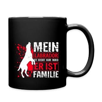 Hundezüchter Hundebesitzer Labrador vierbeiniges F - Tasse einfarbig - Schwarz - Rechts