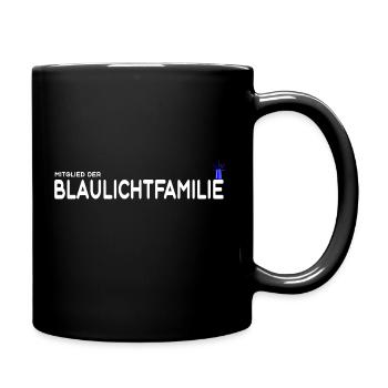 Mitglied der Blaulichtfamilie - Tasse einfarbig - Schwarz - Rechts