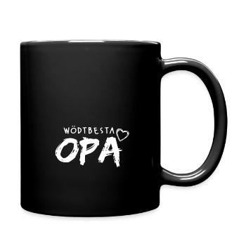 Weltbester Opa, wödtbesta Opa - Tasse einfarbig - Schwarz - Rechts