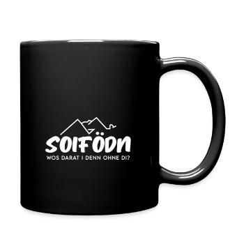 Saalfelden, Soifödn, Pinzgau, Salzburg, Österreich - Tasse einfarbig - Schwarz - Rechts