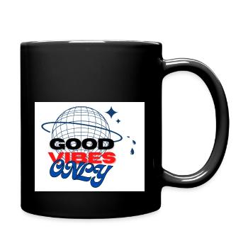 GOOD VIBES ONLY CLOTHING & ACCESSORIES - Full Colour Mug - black - Right
