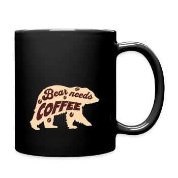 Café Ours Caféine Grain de café Matin grouch - Mug uni - noir - Droite