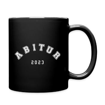 Abi 23 Abitur 2023 Kreuz und Kreis - Tasse einfarbig - Schwarz - Rechts